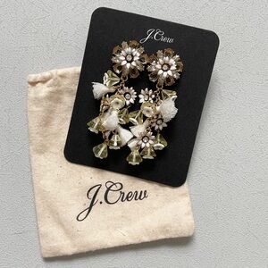 NWT J.Crew Floral Statement Earrings